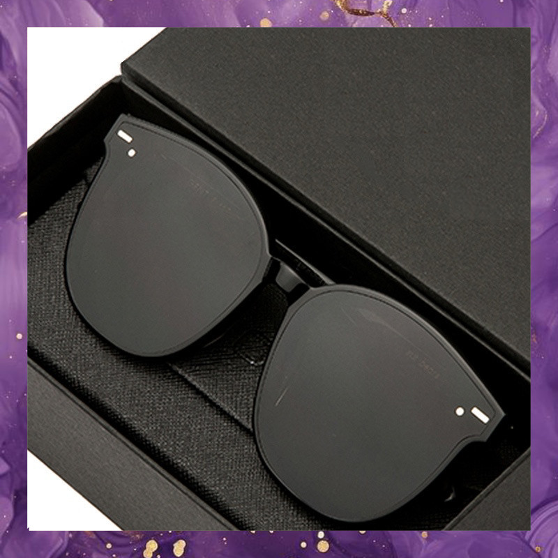 (SBA) Kacamata KOTAK HITAM Sunglasses Pria Wanita Kaca Mata Gaya Riben KM0101L1