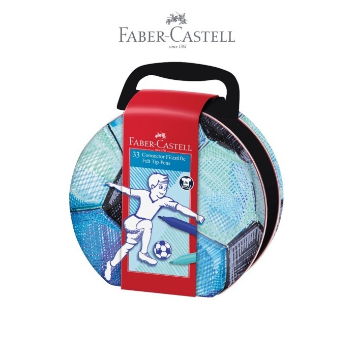 

[New Arrival] Faber-Castell Spidol Warna Connector Pen Soccer Tin Edition