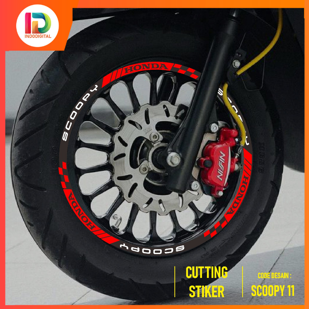 Stiker Cutting Velg Motor Scoopy R12 2020 2021 2022 2023 Nyala 11 Stiker Cutting nmax lis variasi ya