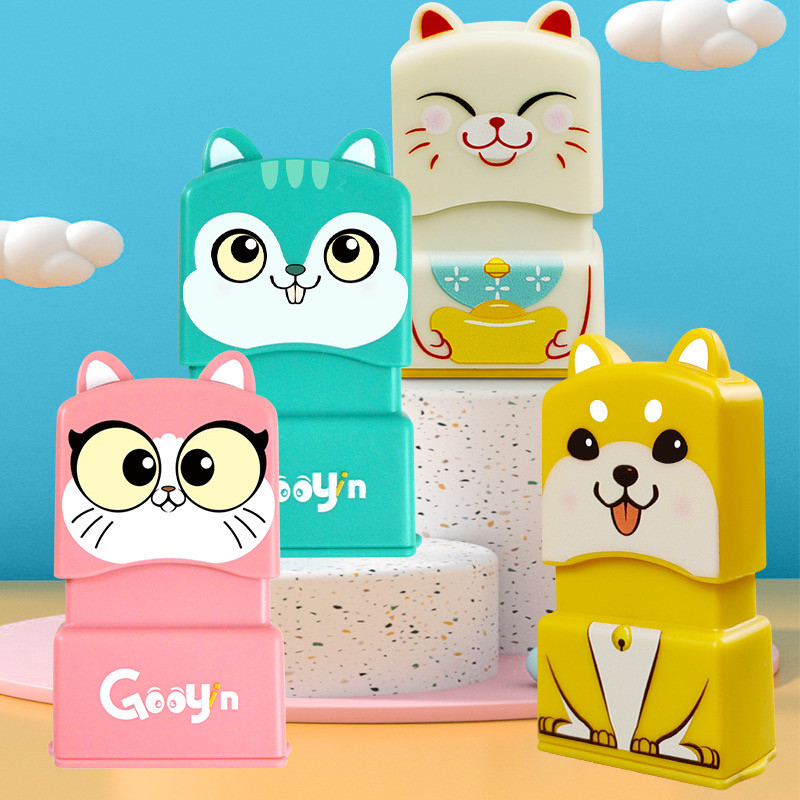 

Customized Names Stamp Paints Students Child Engraved Waterproof Non-fading Kindergarten Clothing Books Stationery Name Seal