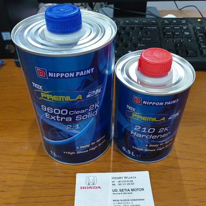 COD Part Baru  Premila 9600 Top Coat Clear Hardener 1,5L Set Original Nippon Paint