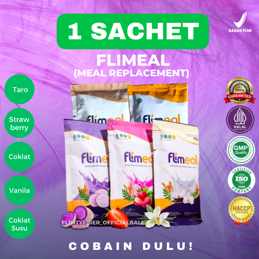 

Flimeal Meal replacement Dari Flimty - Ecer 1 Sachet