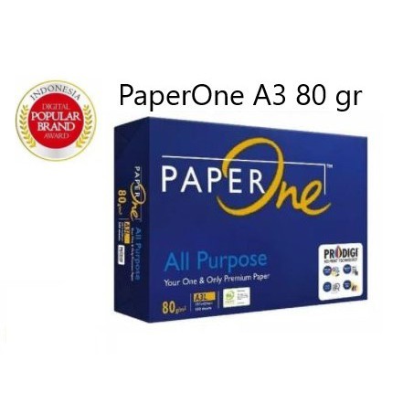 

PAPERONE A3 80 GR - [Grab/Gojek] Kertas Fotocopy Print HVS A3 80 gr PaperOne