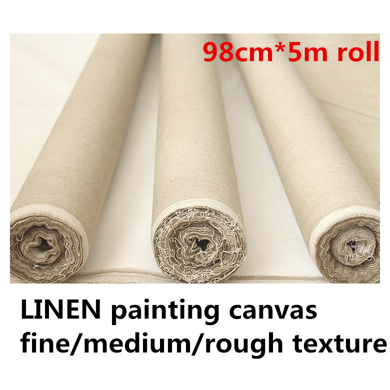 

98cm *5m roll corrosion resistance linen blend primed canvas roll