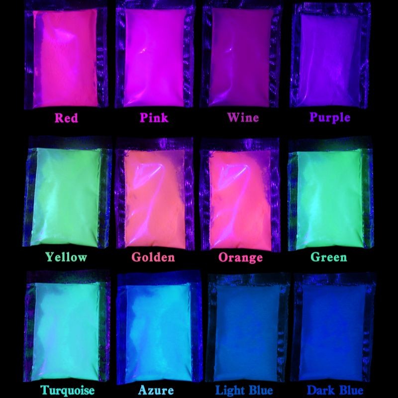 

Luminous Paint Pigment Fluorescent Powder Glow in the Dark for Arts Crafts Party Nail Decoration 10g