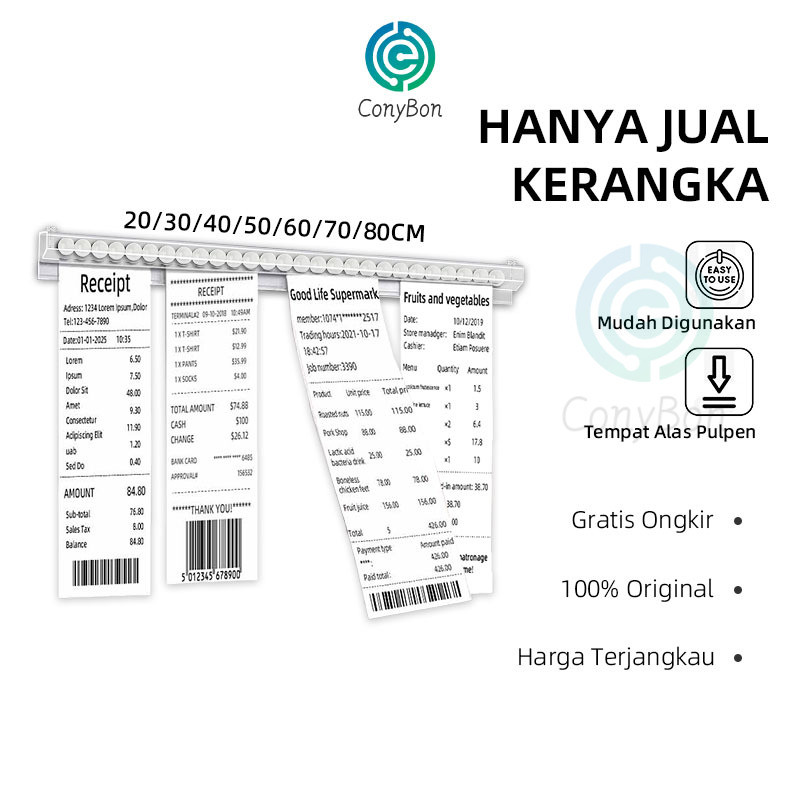 

Bill Holder / Capitan Nota Akrilik / Receipt Holder / Penjepit Kertas Bon Bill