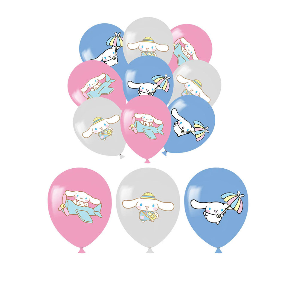 44Pcs Cinnamoroll Theme Birthday Party Family Party Decoration Flag Balloon Birthday Supplies Set De