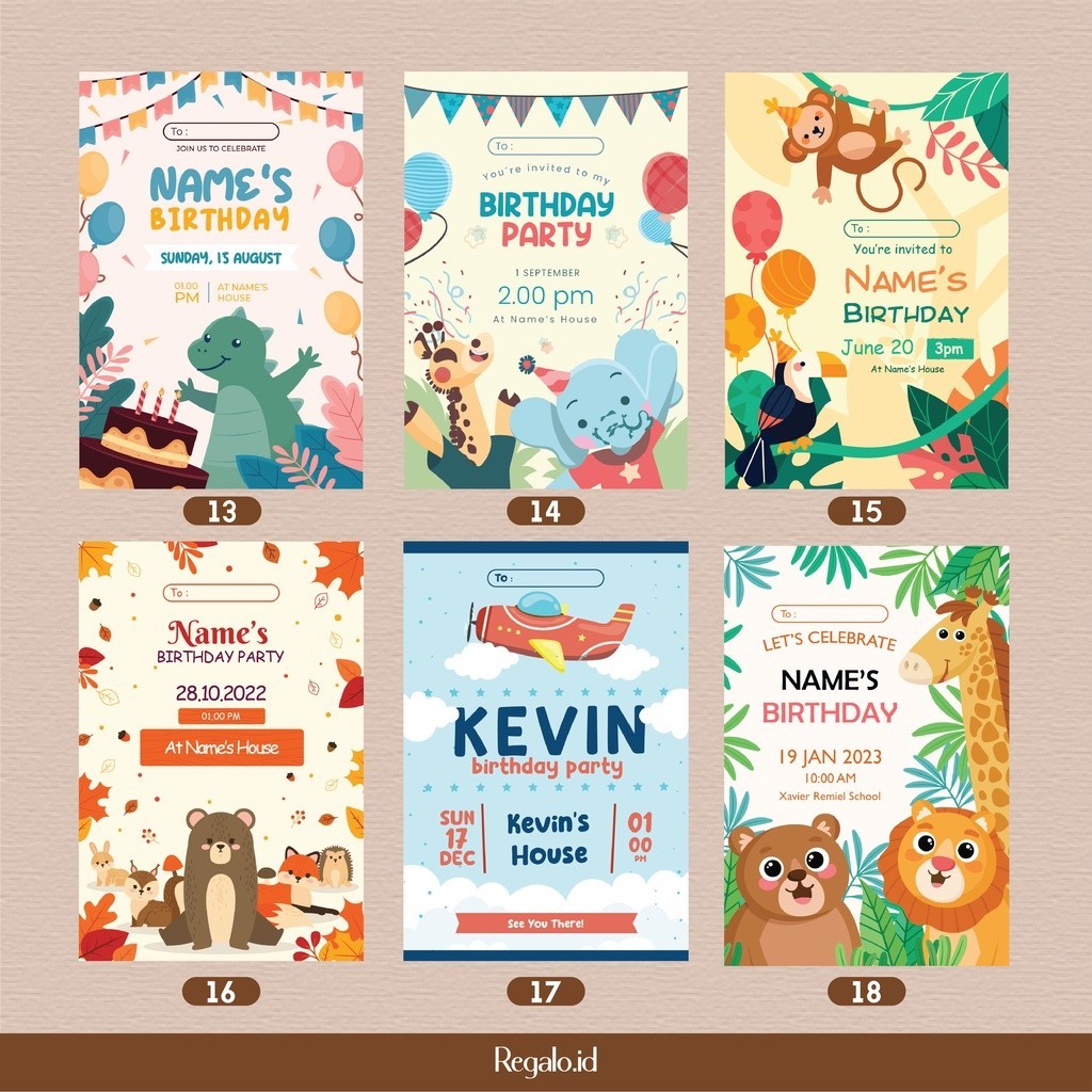 [BIRTHDAY INVITATION] Undangan Ulang Tahun Anak 1st Edition | Birthday Anak | Custom Ultah Anak | Uc