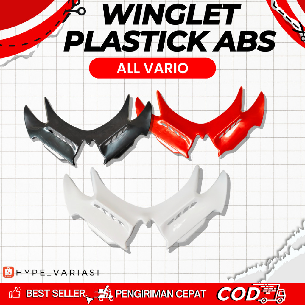 WINGLET VARIO 125 / 150 VARIO LED OLD WINGLET VARIO LED PLASTIK ABS NEW  WINGLET KUMIS VARIO 125 150