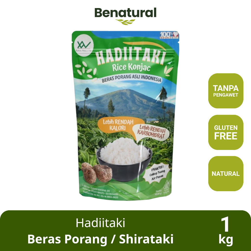 

HADIITAKI Beras Porang 1kg - Shirataki / Konjac Rice
