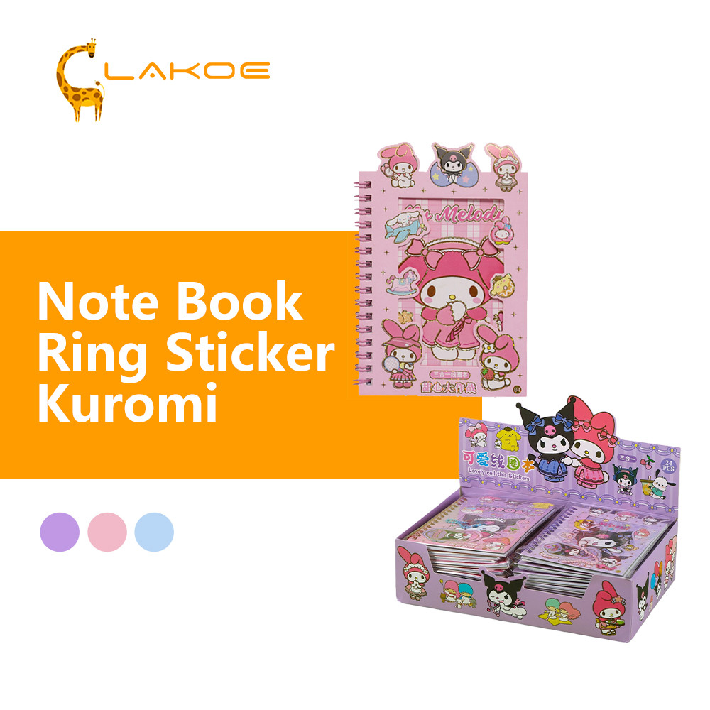 

LAKOEOFFICIALMALL Stiker Buku Catatan Note Book Ring 3D DIY Diary Dekorasi