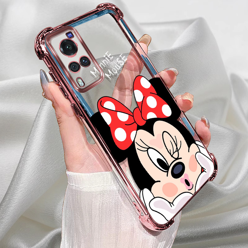 HP Soft Casing Vivo Y51 Case Silikon Untuk Vivo Y51 VivoY51 V2030 Casing Silikon merah muda Kartun C