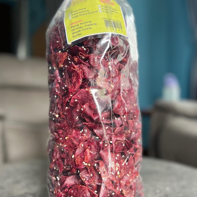 

TripelM Keripik ubi ungu caramel wijen camilan manis 500gr Food Snack talas Cemilan Makanan Crispy