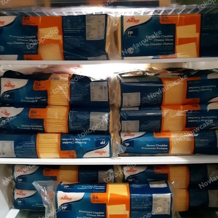 anchor orange cheddar cheese slices/ anchor red cheddar 84 slice