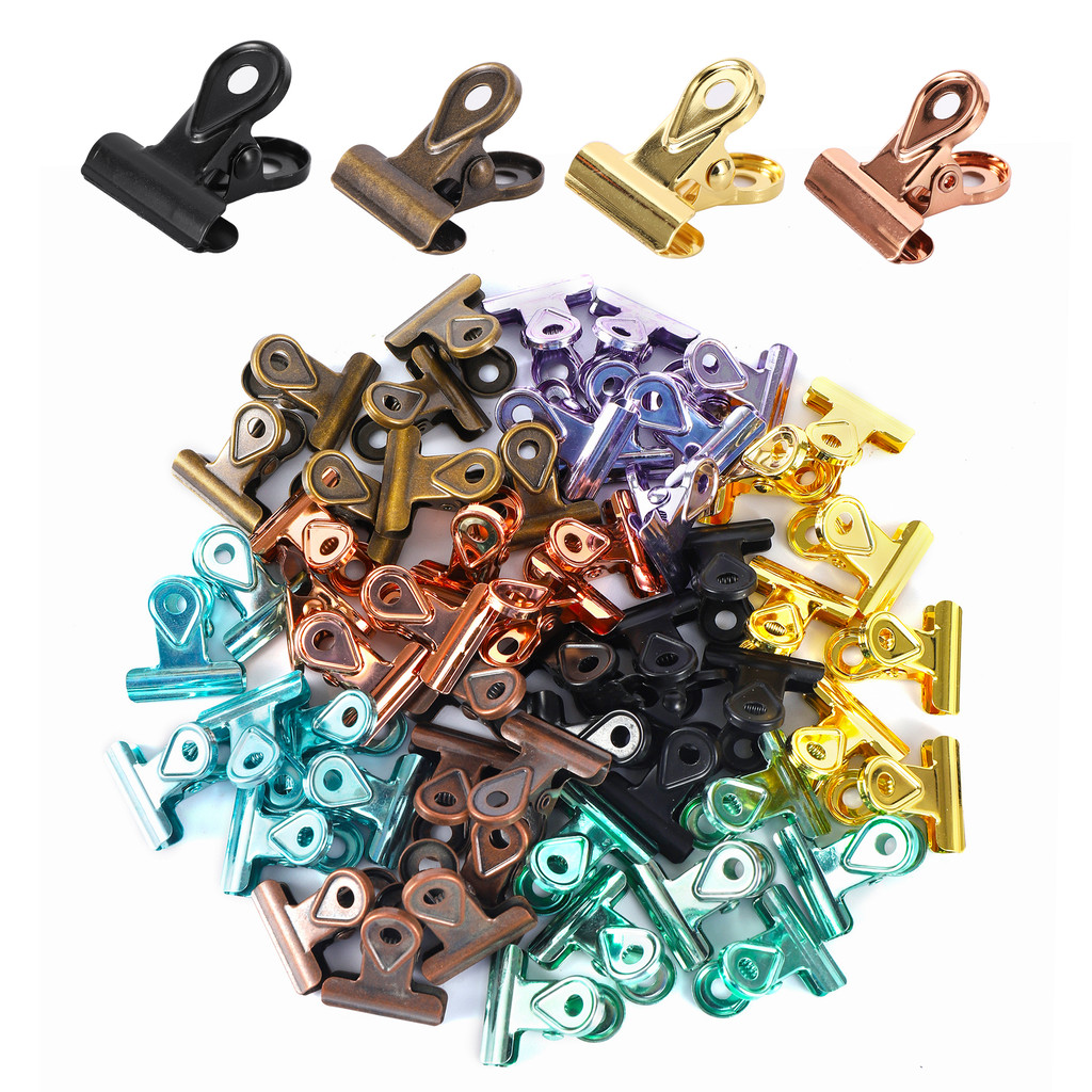 

8Pcs Paper Binder Clip File Photo Clip Bag Sealing Clamp File Doucment Storing Organizer Student Office Stationery Manicure Tool