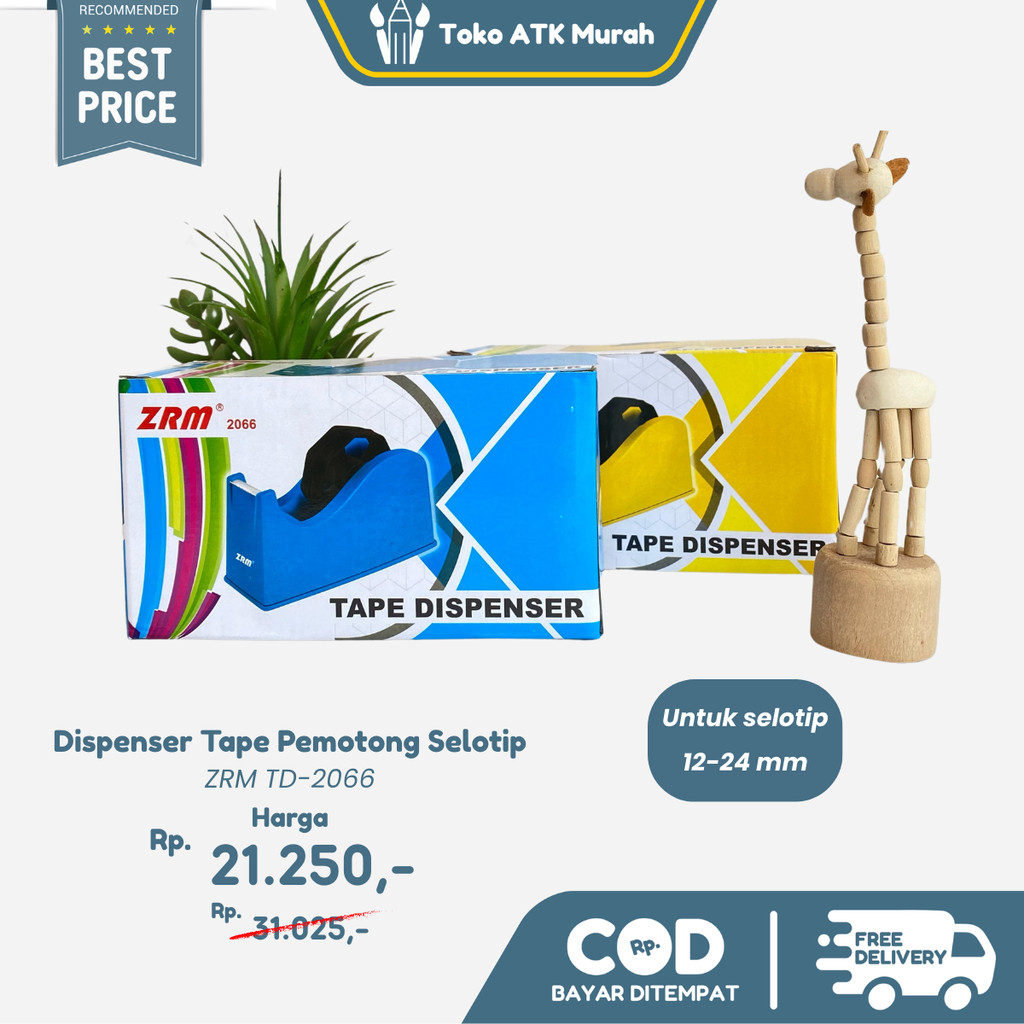 

Tape Cutter / Dispenser ZRM TD-2066 Pemotong Selotip