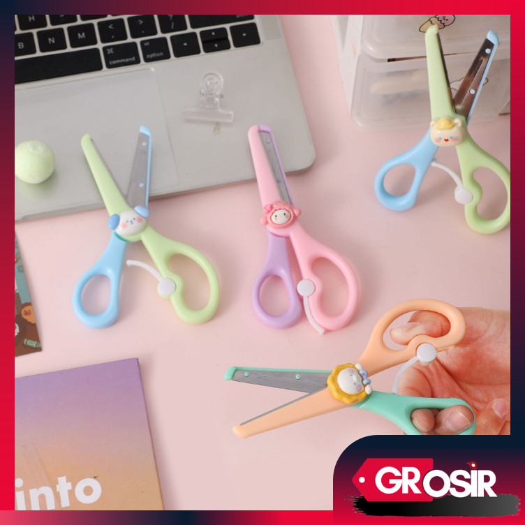 

Grosir - 6296 Gunting DIY Motif Karakter / Portable Mini Size Scissors / Gunting Lucu Alat Sekolah Anak / Gunting Kecil Boneka Lucu