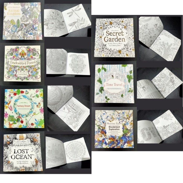 coloring book tipis kecil buku mewarnai lineart dewasa secret garden