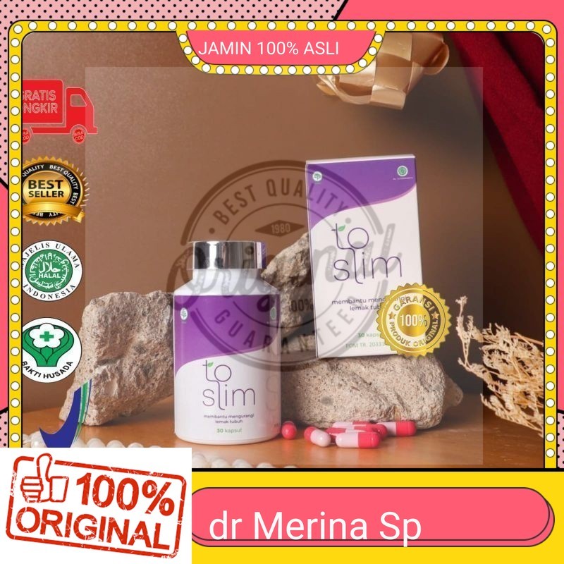 100% ASLI Pelangsing To Slim - Toslim Original Herbal Isi 30 Kapsul Bpom