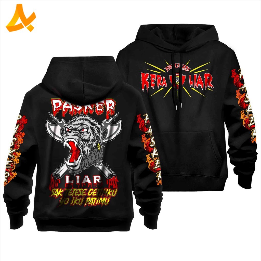 Jaket Hoodie PASKER Liar IKSPI Kera Sakti Terbaru - FREE STIKER - Kaos Kera Sakti 1980 Raja Pelet