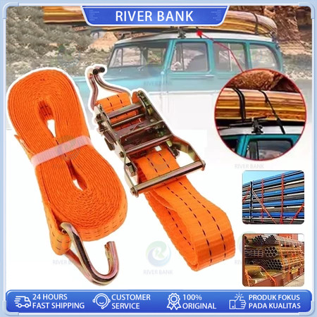 Rachet Tie Down 10 Meter Trek Belt Tali Sound/Tali Barang/Track Webbing Cargo Lashing / Tali Krek