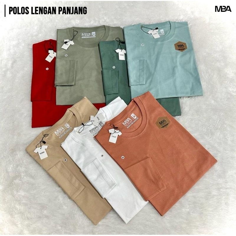 KAOS POLOS LONG SLEEVE LENGAN PANJANG MBA VOL1