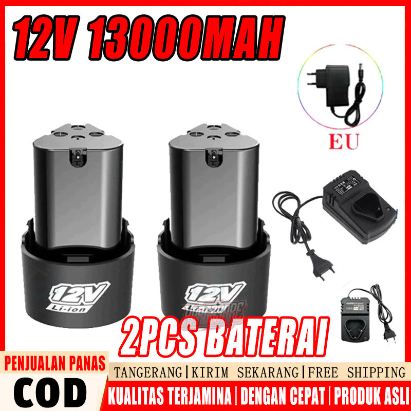 2PCS Baterai Lithium 12V Alat Listrik Baterai Aksesori Bor Tangan Baterai Untuk Xenon Ryu JLD 1300MA