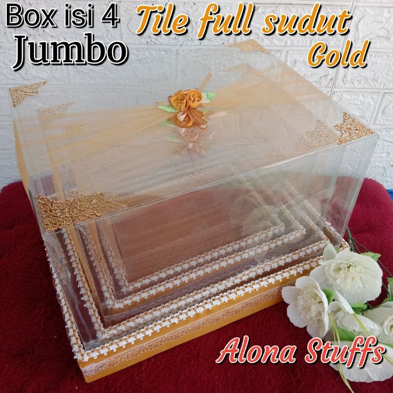 

aryaboskushopKOTAK HANTARAN/KOTAK SESERAHAN/BOX HANTARAN MIKA ISI 4 PCS
