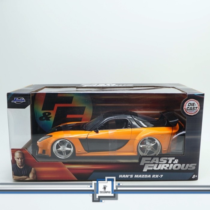 Jada Fast and Furious 1:24 Han's MAZDA RX7 RX-7 RX 7 Tokyo Drift Diecast 1/24