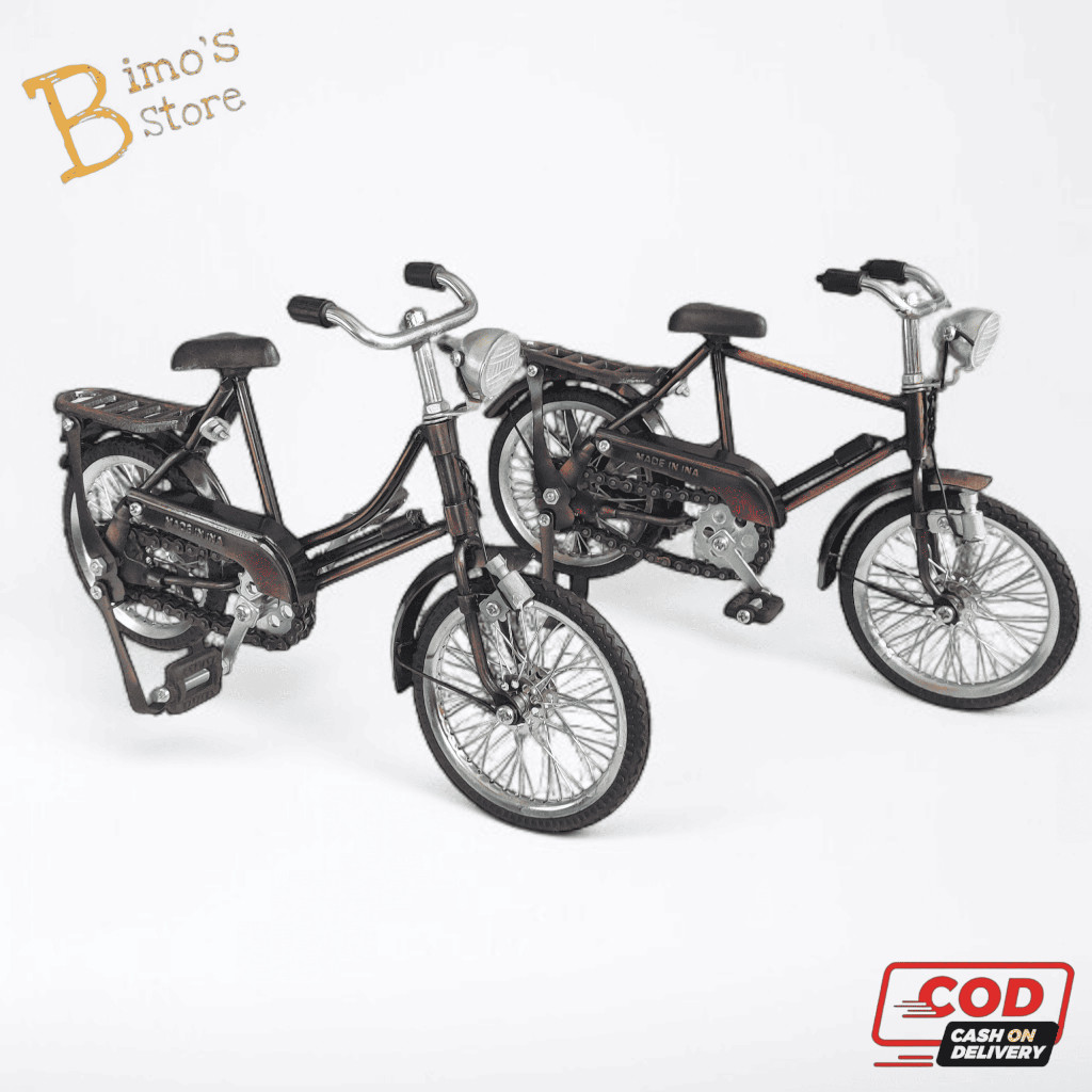 Miniatur Sepeda Onthel Pajangan Ruang Tamu Diecast Sepeda Replika Sepeda 1pcs BB