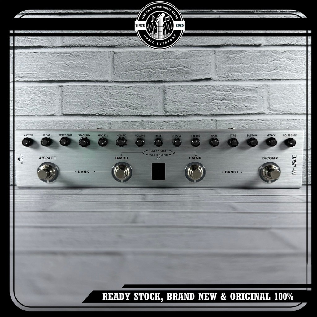 Efek Bass M-VAVE TANK-B Multi Effects Soundcard Interface Pedal