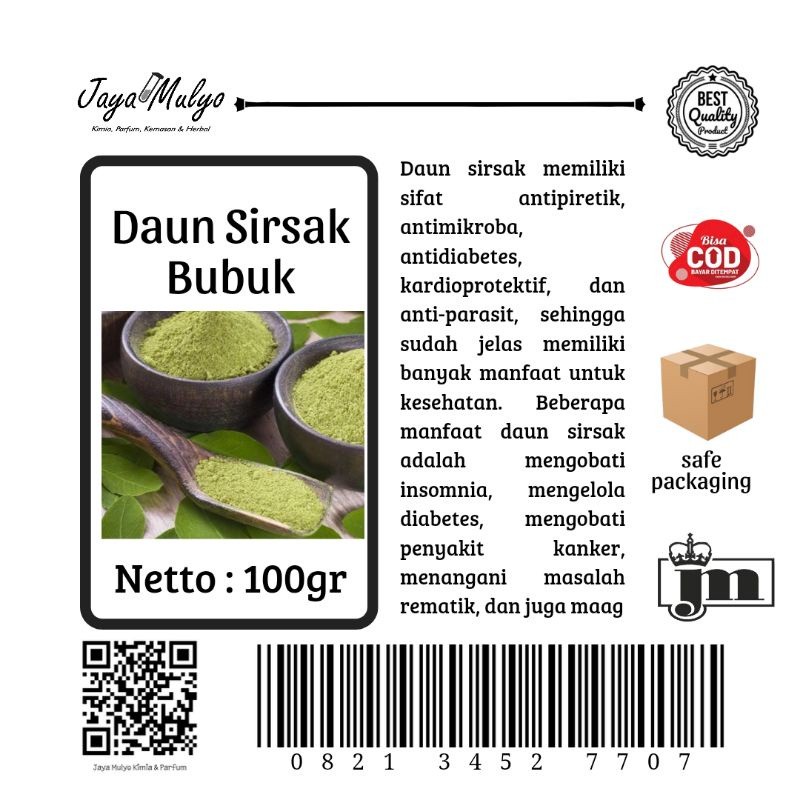 

Daun Sirsak Bubuk (100gr)