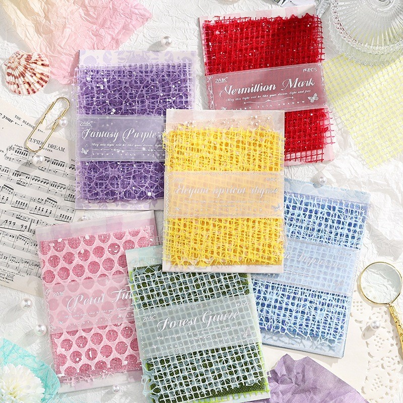 

[Gongjin] Kain Kertas Deco Set QSSY Bujo Flower Wrap Snow Journaling Fancy Bunga