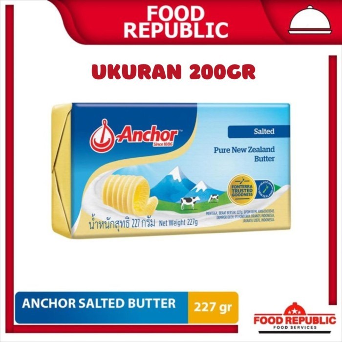 

[[PROMO]] SALTED BUTTER ANCHOR 227 GR HALAL MENTEGA ASIN PREMIUM IMPORT