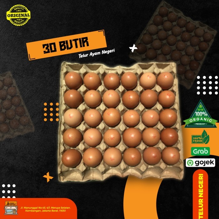 

TELUR AYAM NEGERI ISI 30 BUTIR