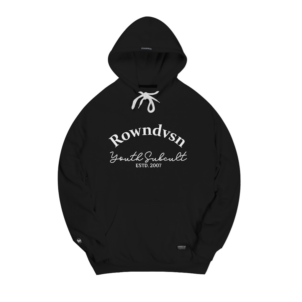 Rown Division Official Pullover Hoodie - Rowndvsn Jaket Goldia Black