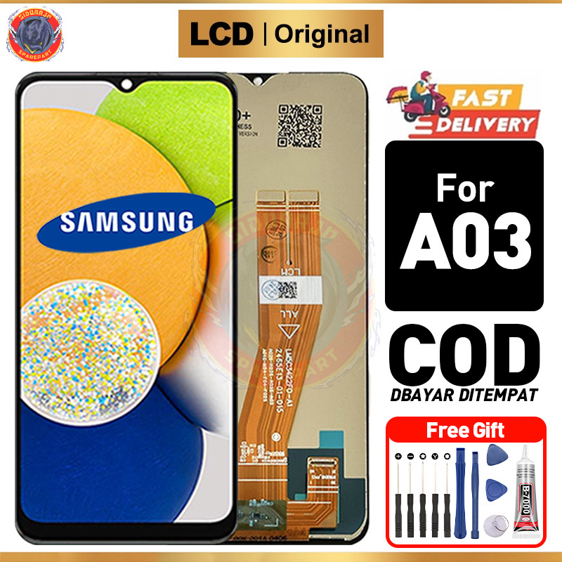 LCD Samsung A03 Original Touchscreen Fullset Asli Ori Compatible For Glass Touch Screen Digitizer