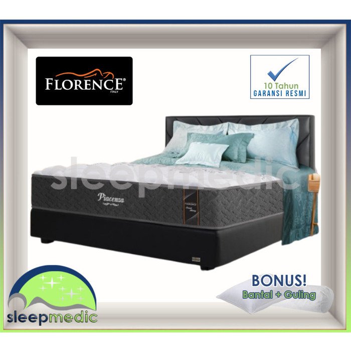 FLORENCE SpringBed PIACENZA ( KASUR / SET ) 160 180 200 100 120 - Full SET, 200x200
