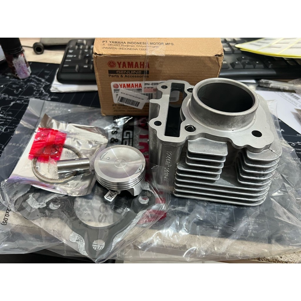 BLOK SET PISTON KOMPLIT Cylinder Block Assy Mio M3 Blok Seher Mio M3 2PH BLOK PISTON SET