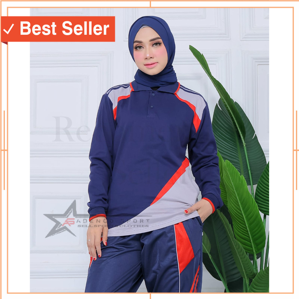 Terlengkap Style Kekinian Set Olahraga Murah / Kaos Wangky / Kerah / Atasan Baju Olahraga Lengan Pan