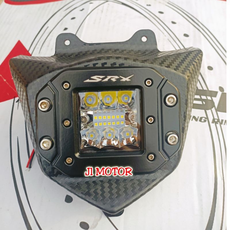 ABOLAILSHOP  Lampu Tembak - Lampu Reflektor Lampu LED Depan CRF 150 KLX 150 WR 155 Model Carbon Tera