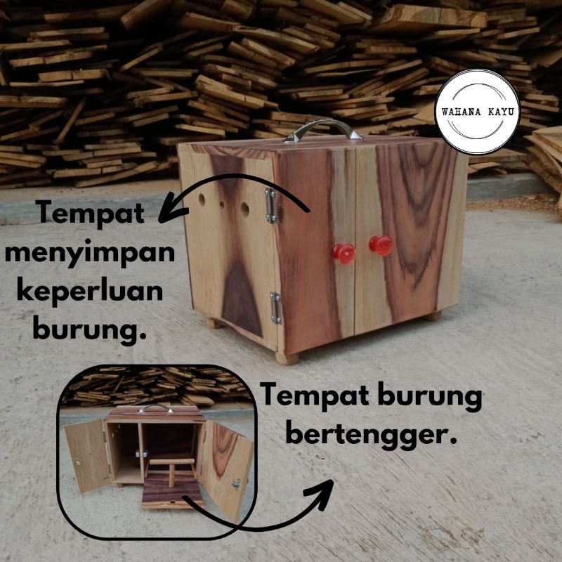 JAMIN MURAH Box burung kekep,box burung freefly,box kayu premium(BISA LANGSUNG ORDER)