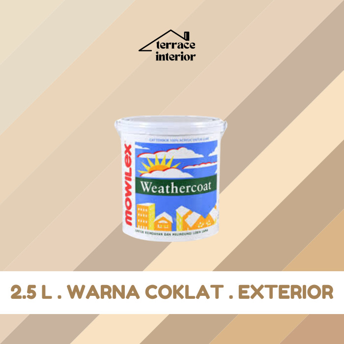 Cat Tembok Mowilex Weathercoat warna Coklat 2.5 L