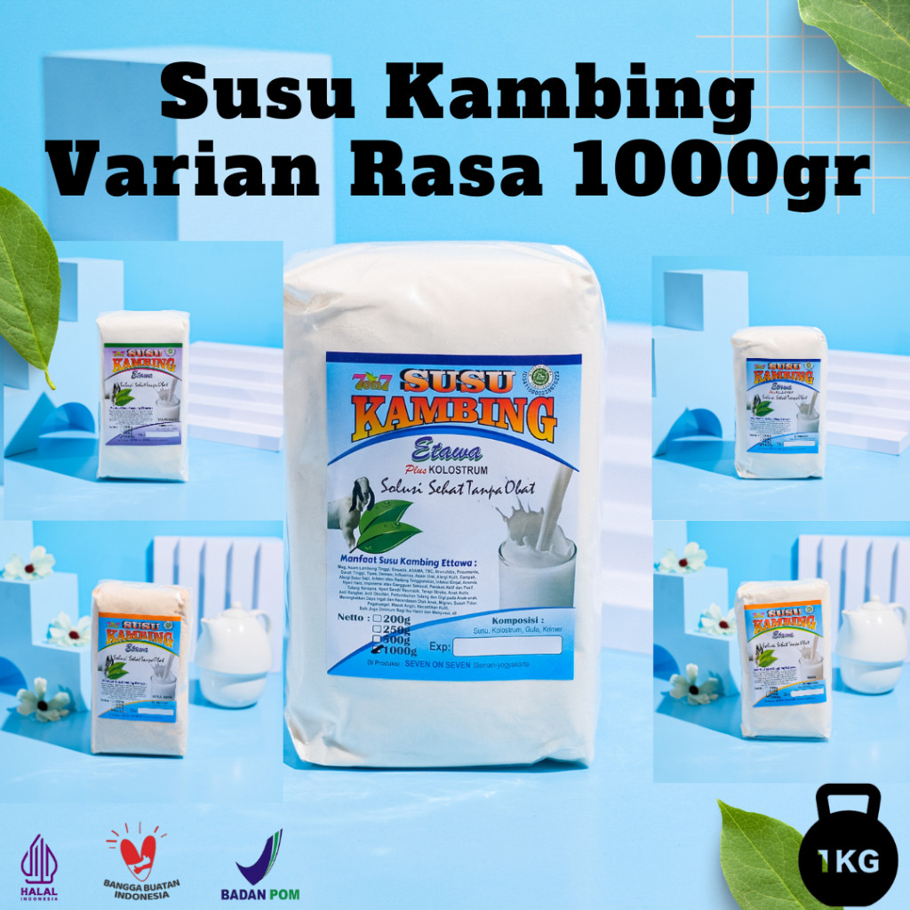

Susu Kambing Etawa Bubuk 7on7 VARIAN RASA 1000GR
