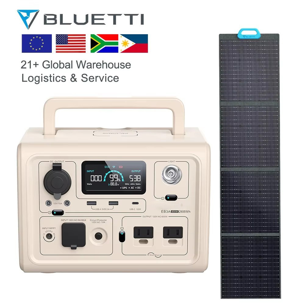 Solar Panels EB3A+PV120 Solar Lifepo4 Mobile Home Solar Panel System With Quick Charge for Homeuse
