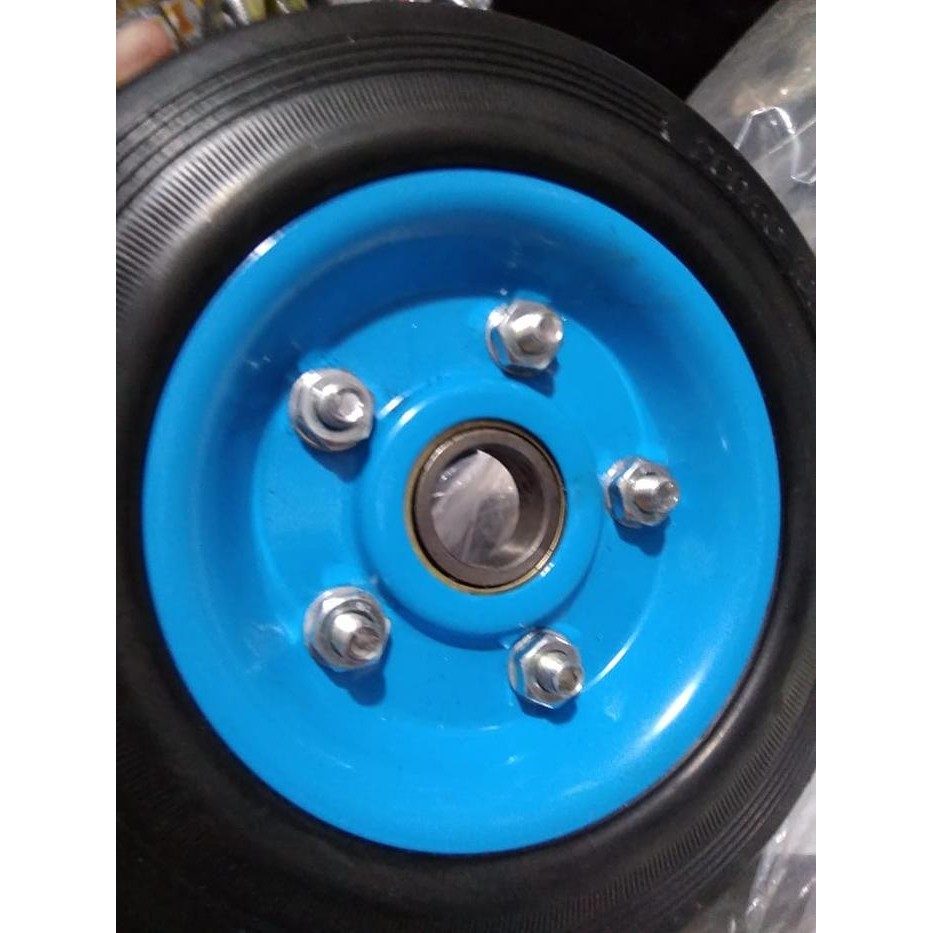 Roda Troli Ban Karet Troly 8 Inch Roda Gerobak Bearing angkut barang