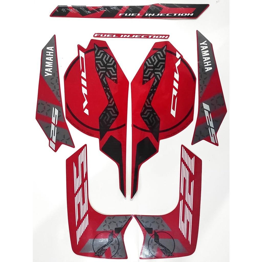 stiker striping motor mio M3 2015 merah full body kualitas terbaik