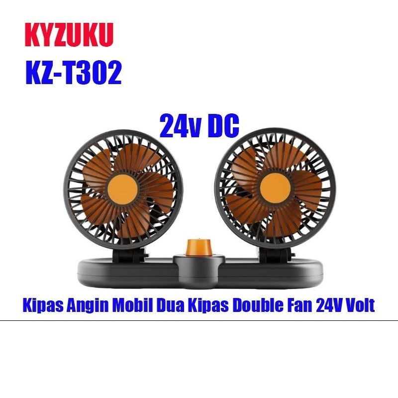 Kipas Angin Mobil KYZUKU KZ -301/KZ-T302 Dua Kipas Double Fan 12V 24V Volt