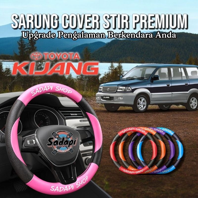 Sarung Stir Mobil Toyota Kijang, Cover Stir Mobil Kijang, Sarung Stir Minibus