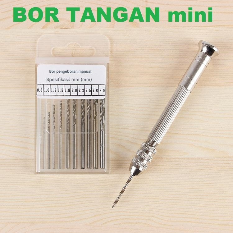 bor tangan mini  bor putar tangan inti kuning paduan baja multifungsi bor manual 0.5mm sampai 3mm